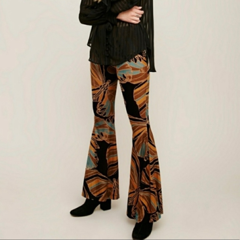 Free People Velvet Rockstar Flare Pants